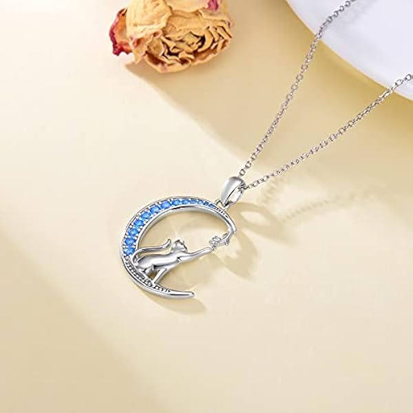 enjoylifecreative Collar de plata de ley 925 con colgante de animales, regalo para mujeres y niñas amantes de los animales